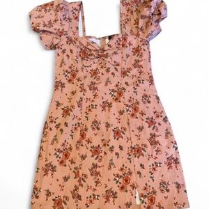 Trixxi Floral Peach Dress
